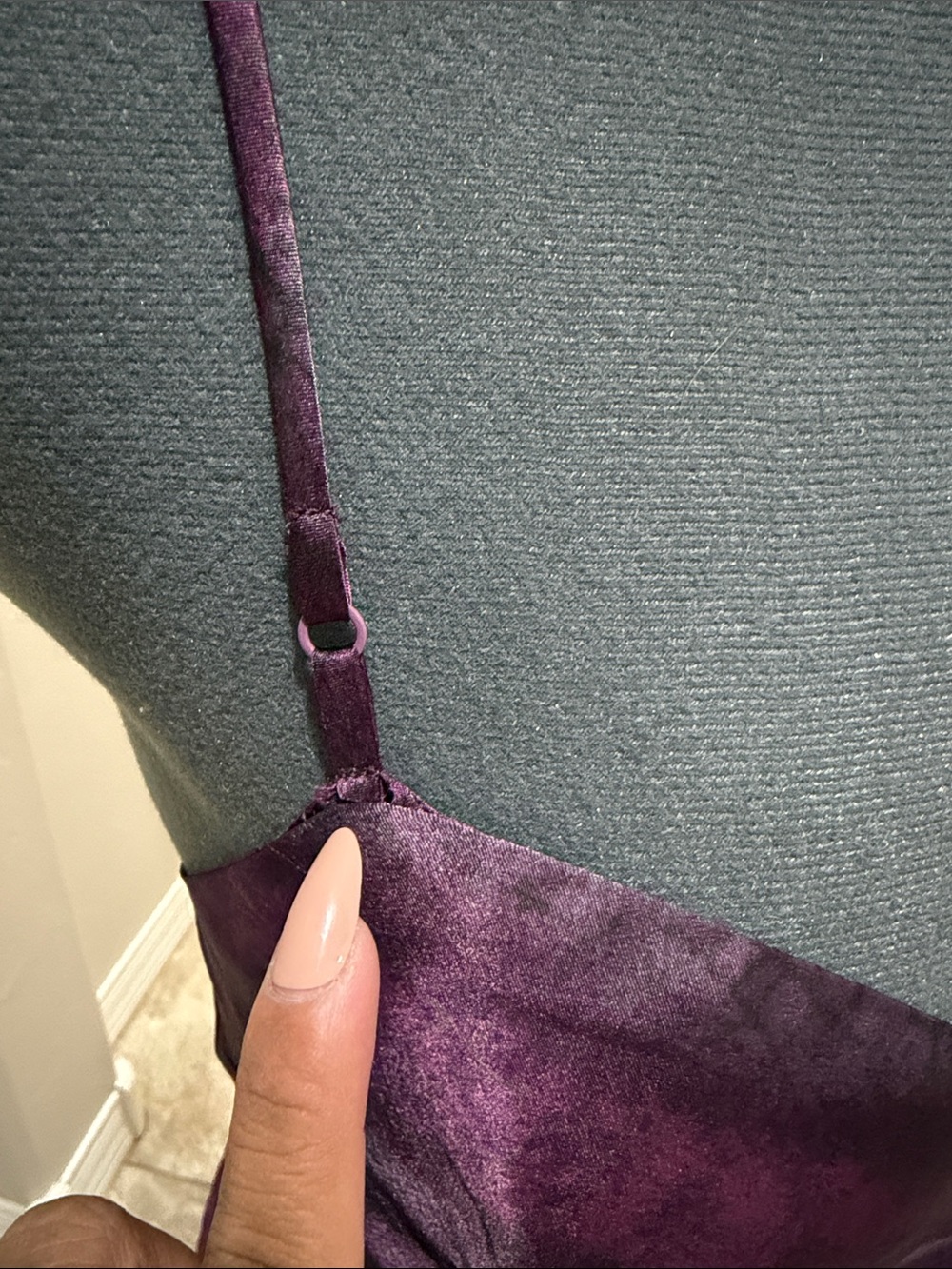 Victoria's Secret Sheer Purple Slip Chemise with Spaghetti Straps - Picture 2 of 8